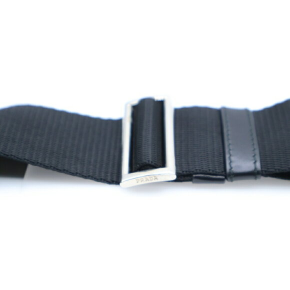 Prada Plate Vera Bag Black Logo Tessuto Triangle Nylon Shoulder - Picture 4 of 6